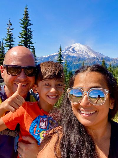 Family hike around Mount Rainier