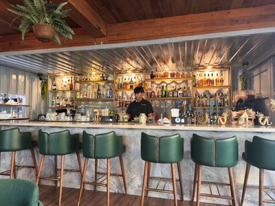 Beachfront dining on Ambergris Caye, Belize