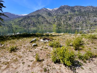 Open camping area at Moore Point Campground