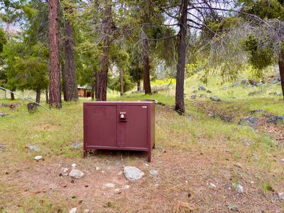Food storage locker at Prince Creek Campground