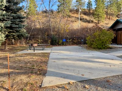 Typical full hook-up campsite at Twenty-Five Mile Creek State Park