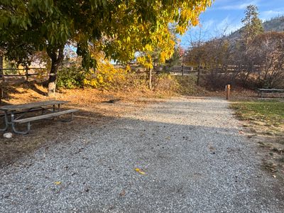 Typical partial hookup campsite at Twenty-Five Mile Creek State Park