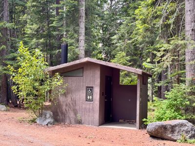 Vault toilet at Chatter Creek Campground