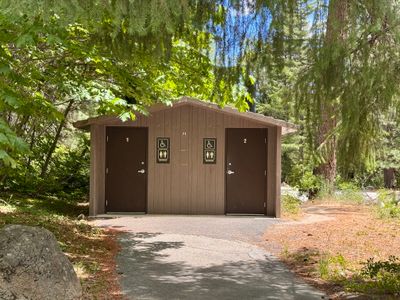 One of three vault toilets at Eightmile