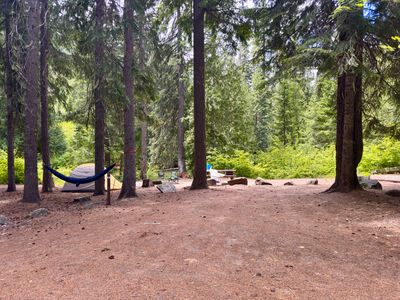 Campsite 1 on the bank of Icicle Creek