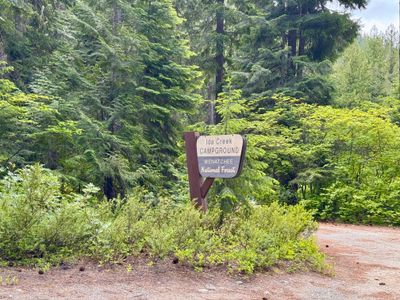 Ida Creek Campground entrance on Icicle Creek Road