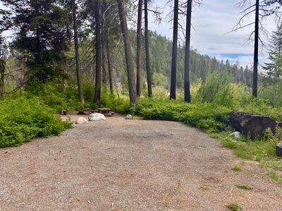 Forested campsite at Buck Lake