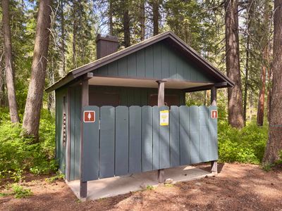 Vault toilet at Buck Lake Campground