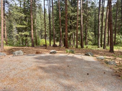 Campsite with fire ring at Falls Creek