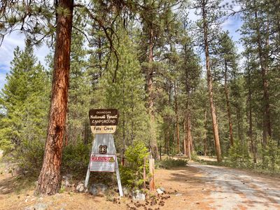Falls Creek Campground entrance on the Chewuch River