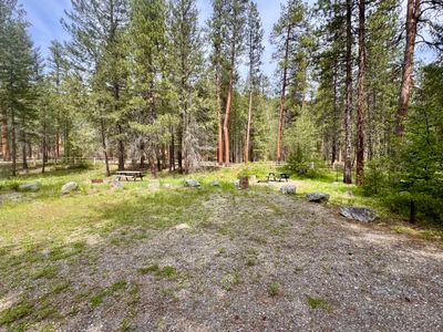 Campsite in partial shade at Flat Campground