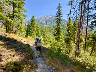 Walking back on the trail