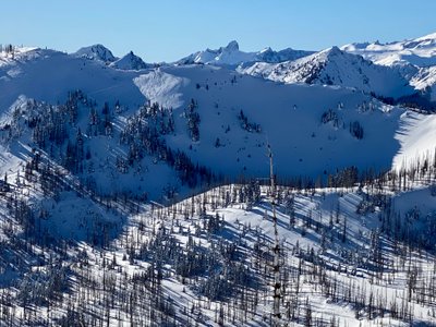 A look across Cement Basin at Platinum Peak