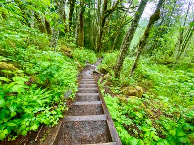 Stairs heading down from Bridal Veil Falls