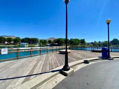 Deck along the Chelan Riverwalk trail
