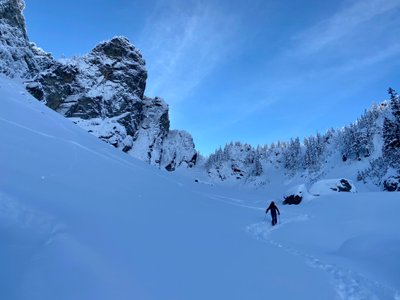 Heading up to the exit notch
