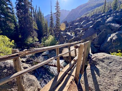 Second bridge across Mountaineer Creek