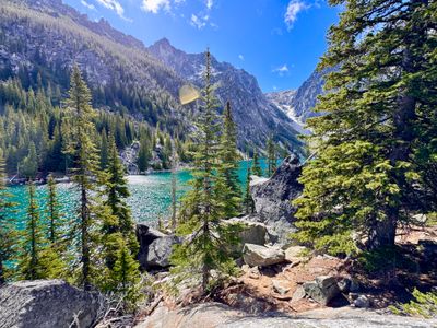First view of Colchuck Lake