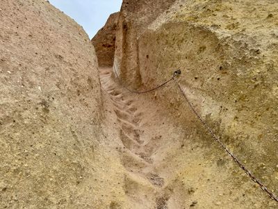 Cool trail up through the rocks