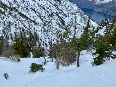 Chute on the north side of Grouse Mountain