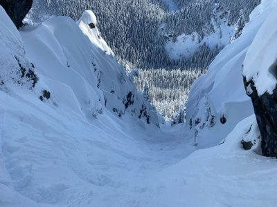 Top part of Guye Peak East Couloir