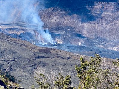 Close up of Halema’uma’u Crater