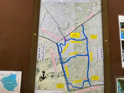 Map at the start of the trail