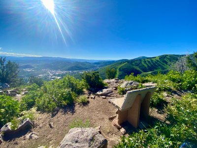 Bench off the Iron Mountain Trail