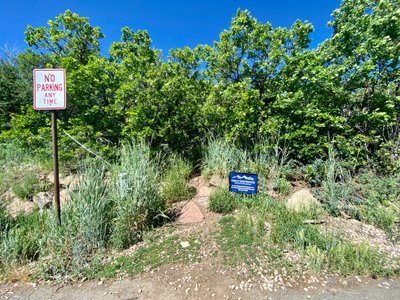 Looking back at the "trail head"
