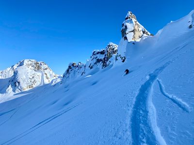 Skiing the second lap