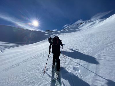 Heading onto the Solitude Glacier