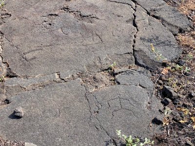 One of the Petroglyphs along the raised platform