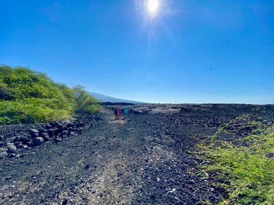 Start of the hike along an old road