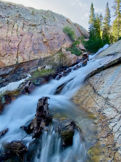 South Fork Mill B flowing into Lake Blanche