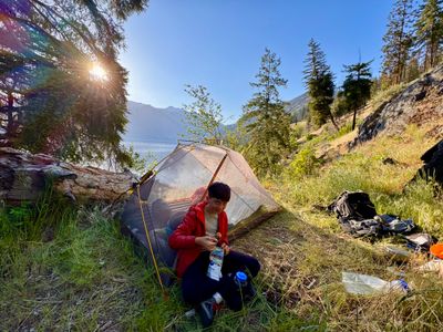 Setup at Cascade Creek Campground