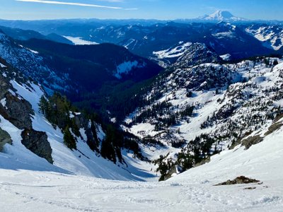 Looking down my ski run