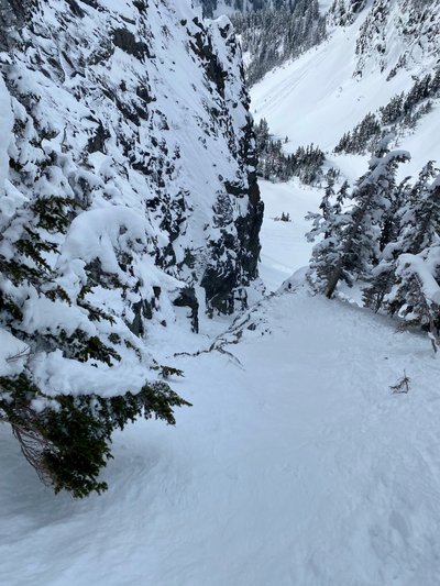 Entrance to the Armchair Couloir
