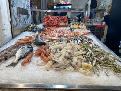Impressive array of seafood
