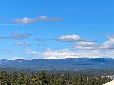 Volcanoes off in the distance