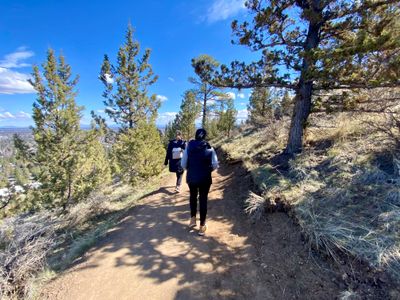 Heading down Pilot Butte Nature Trail