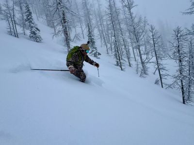 Tim enjoying the snow