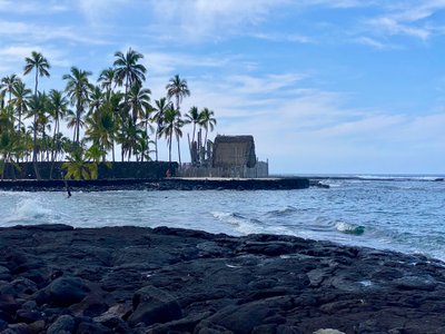 Looking across Keone'ele Cove