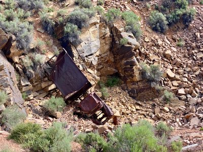 Old abandoned mining truck