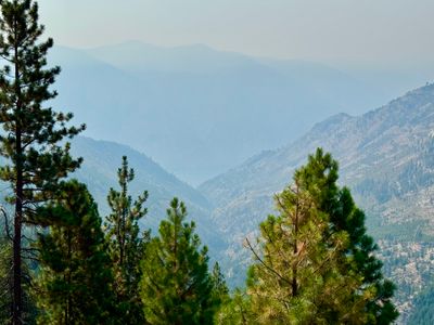 Smoke obscured view of Lake Chelan