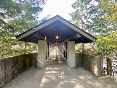 Footbridge across the road