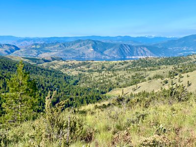 View of Lake Chelan from Somewhere to Ride Trail