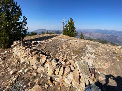 Old fire lookout on top of Stormy Mountain