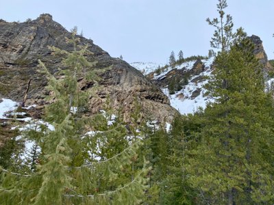 Looking back at the route through the rocks