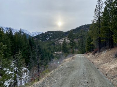 Walking back along the road