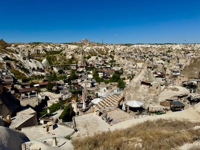 View of Göreme and our hotel from Sunset Point